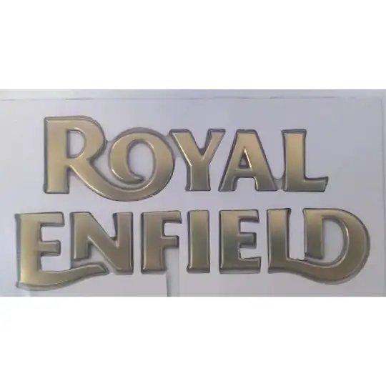 Sticker Fuel Tank Gold For Royal Enfield Bullet 350 Es Bs4