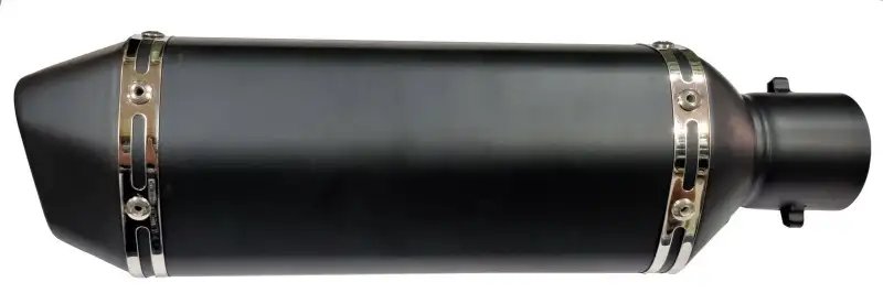 Basic Triangle Design 51 Mm Inlet Stainless Steel Universal Slip-on With Db Killer Mid Size – Black