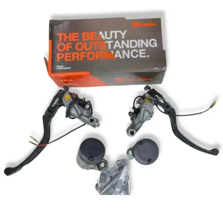 Brembo Radial Dual Hydraulic Clutch & Brake Lever Set For Universal Bikes – Black Color ( Set Of 2 Pieces ) With Big Fuel Tank And Instant Clutch ( Replica)