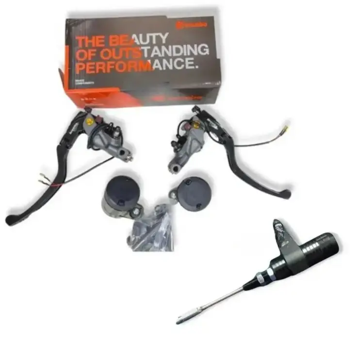 Combo -brembo Radial Dual Hydraulic Clutch & Brake Lever Set–( Set Of 2 Pieces ) With Big Fuel Tank ( Replica) & Hydraulic Clutch Master Cylinder Brake Pump