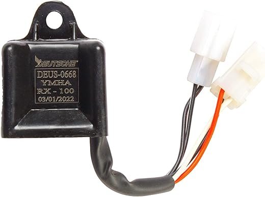 Deutsche Black Twin Spark Cdi Unit (3+2 Pin) Compatible With Yamaha Rx-100 | Oem Part | Yamaha Rx 100 Bike Parts All | Bike Accessories
