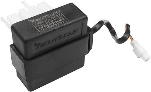 Deutsche Black Wired Racing Cdi (6 Pole 4 Pin+2+3 Pole 2 Pin+ 2pin) Unit Compatible With Tvs Jupiter Old Model (white Coupler))