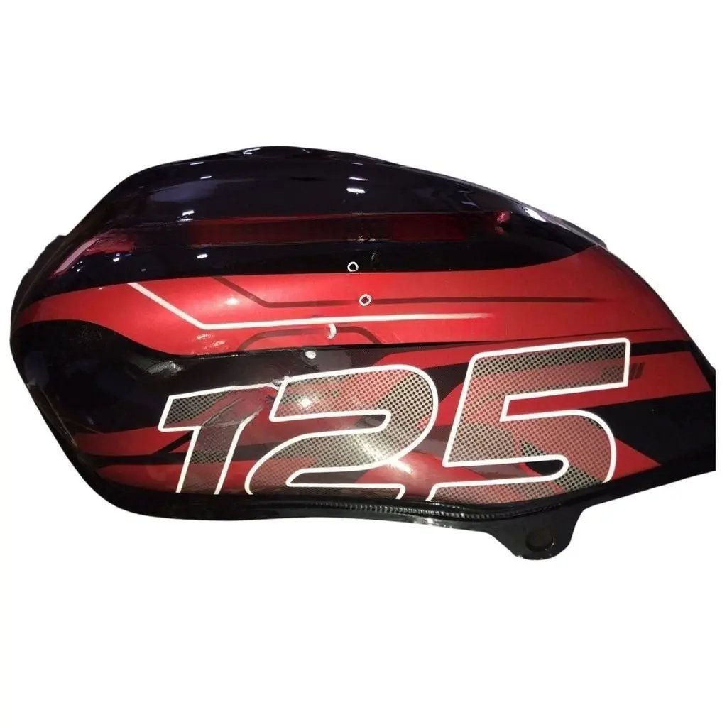 Petrol Tank For Tvs Phoenix 125 | Black With Red Sticker