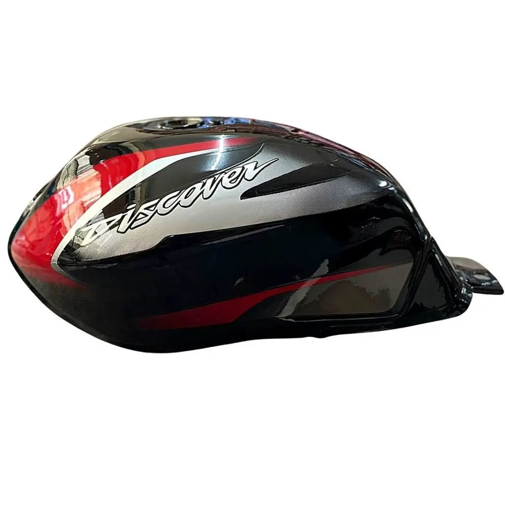 Fuel Tank For Bajaj Discover 125 Bs4 | Black With Red Sticker