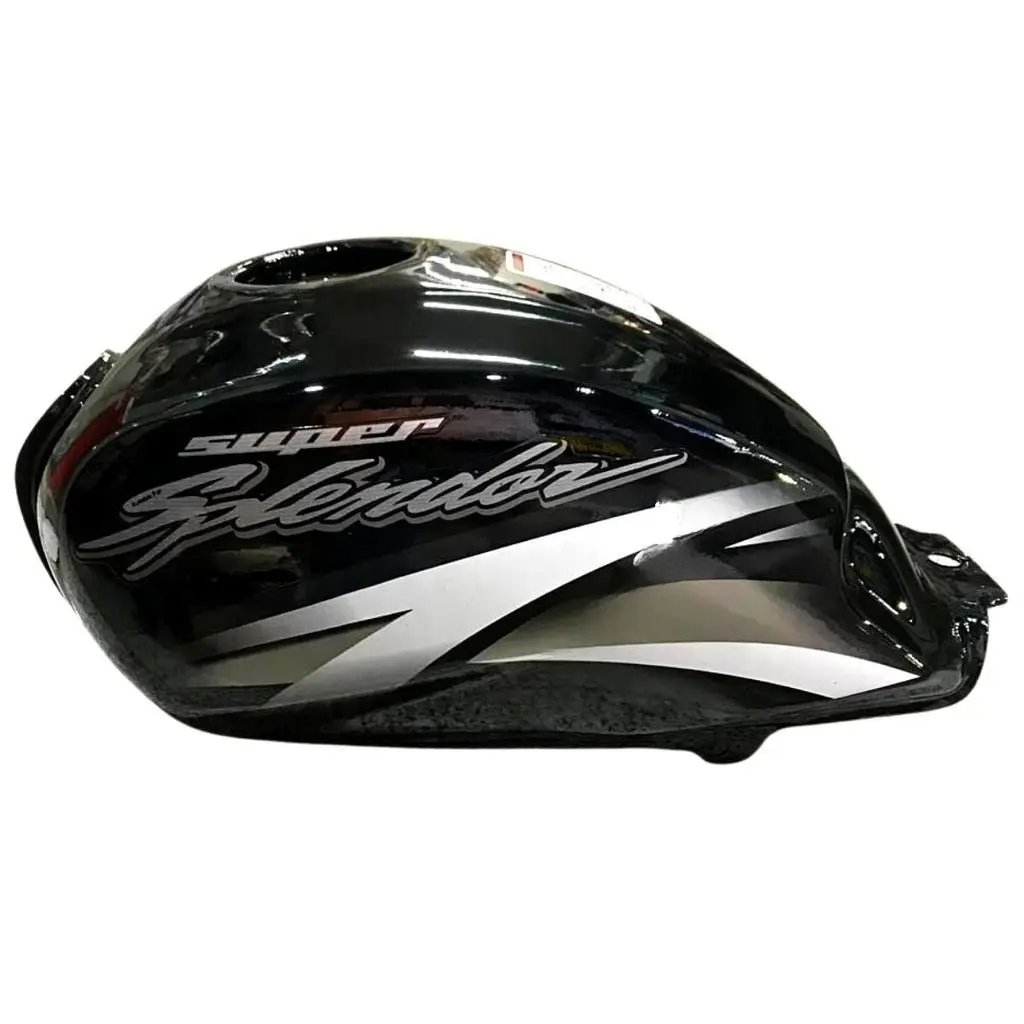 Fuel Tank For Hero Super Splendor Bs4 | Black & Grey