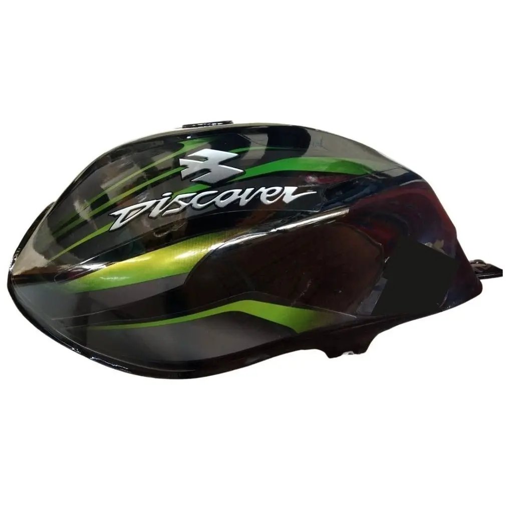 Petrol Tank For Bajaj Discover 100/ 125 New Model/ 150 (black/green 3d)