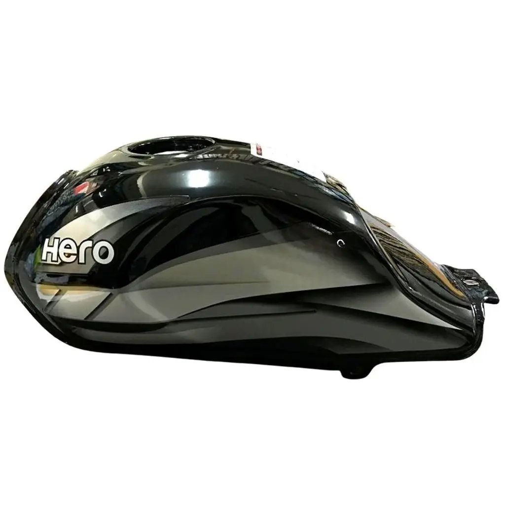Petrol Tank For Hero Cd Deluxe Bs4 | Hf Deluxe Bs4 | Black & Grey