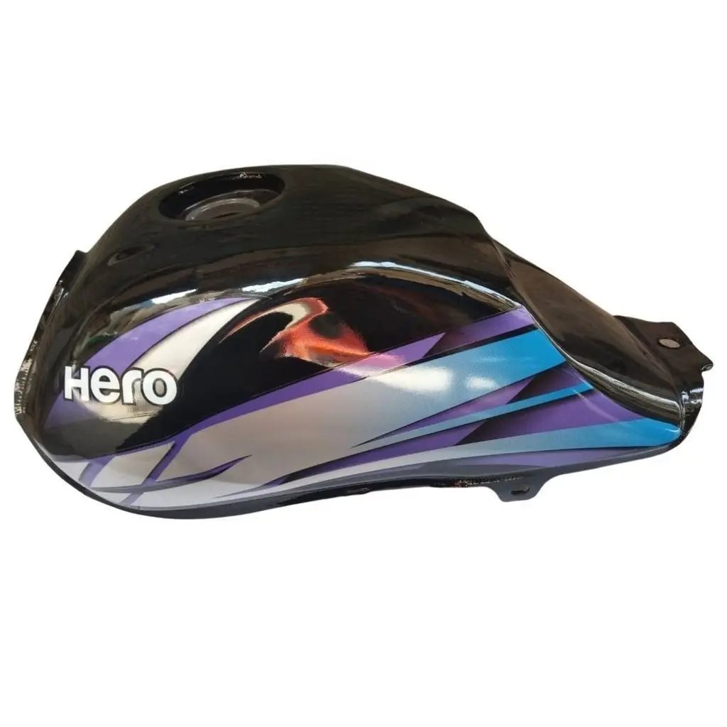 Petrol Tank For Hero Hf Deluxe 2016 (black/purple)
