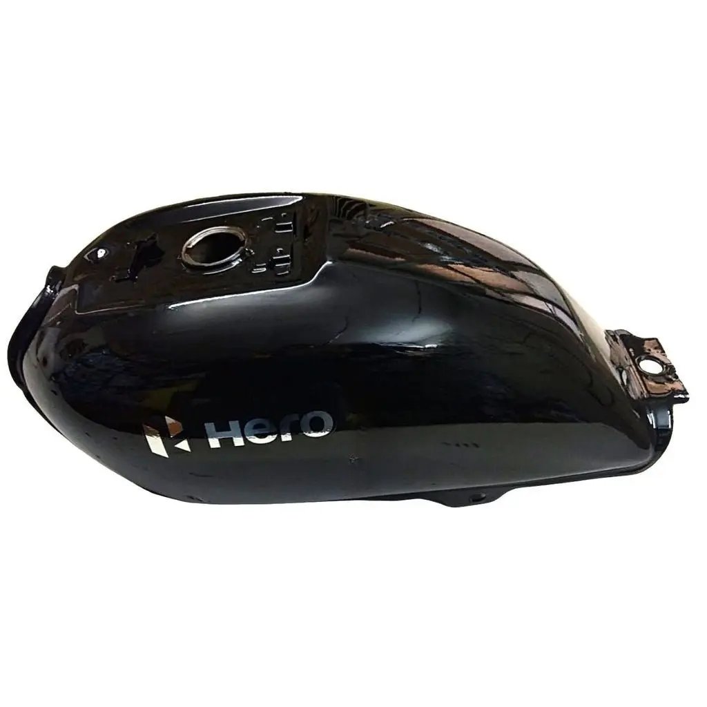 Petrol Tank For Hero Splendor Bs6 | Black | Silver Sticker