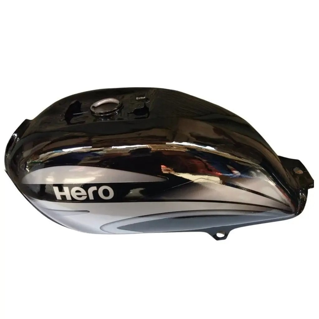 Petrol Tank For Hero Splendor Plus Alloy Wheel (black/silver Or Grey)