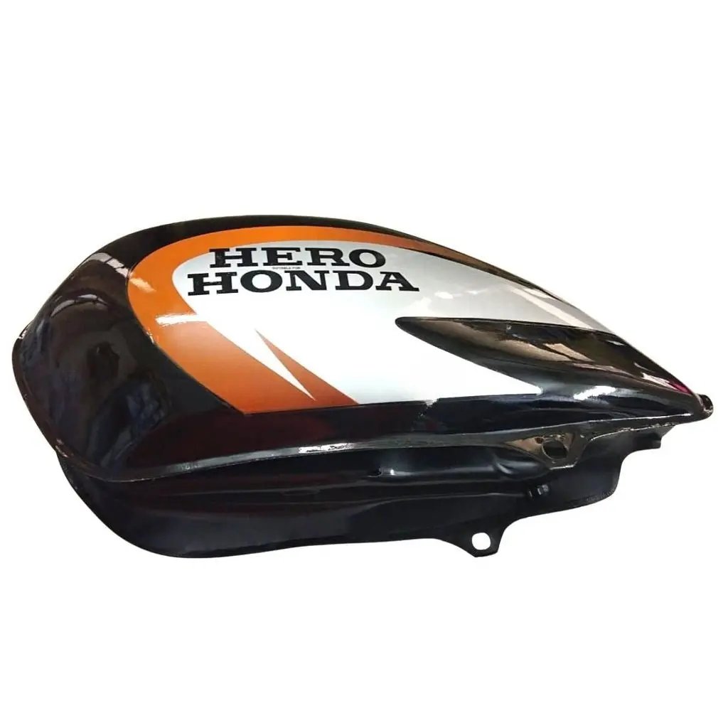 Petrol Tank For Hero Splendor Plus | Black & Orange