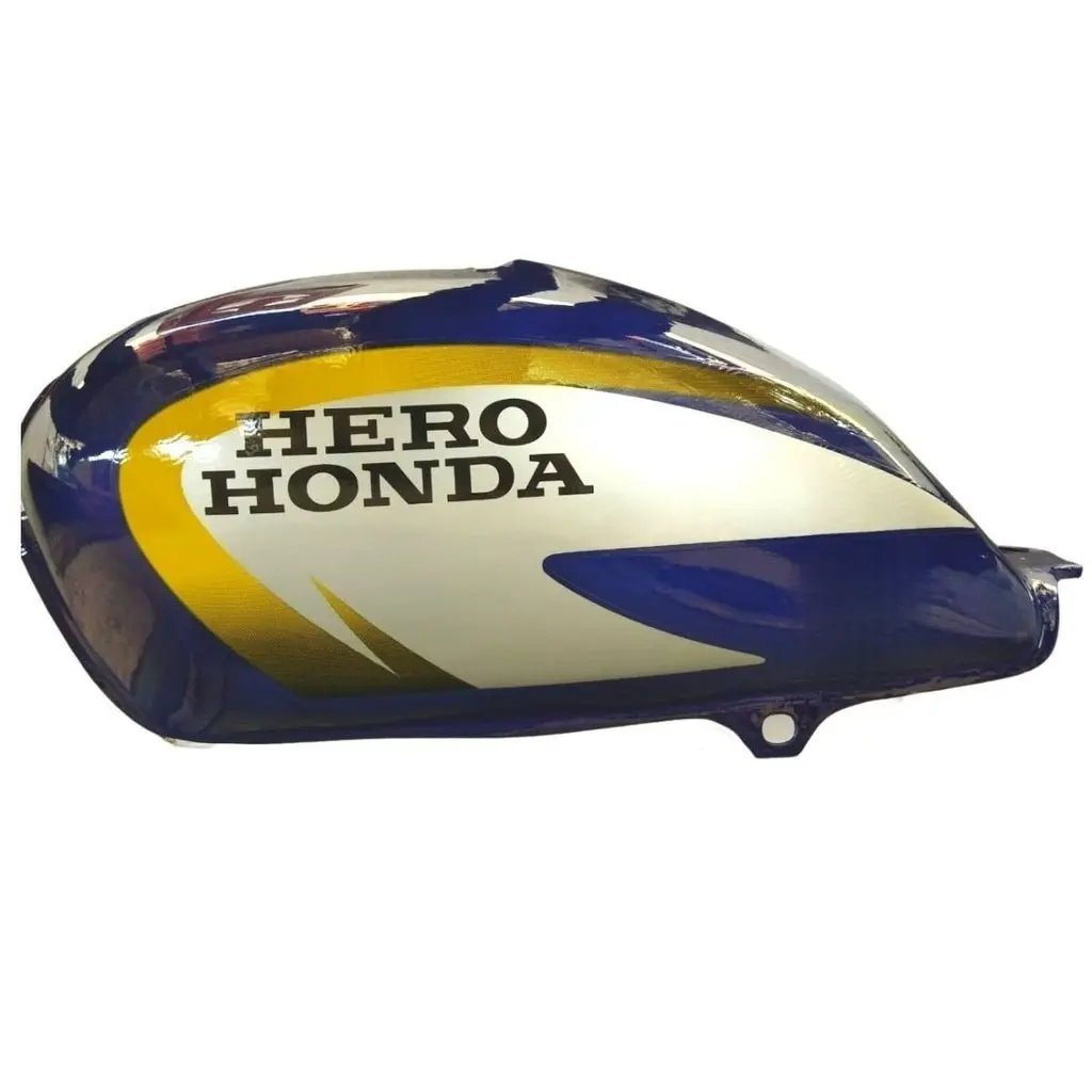 Petrol Tank For Hero Splendor Plus (t.blue With Yellow/silver Sticker)
