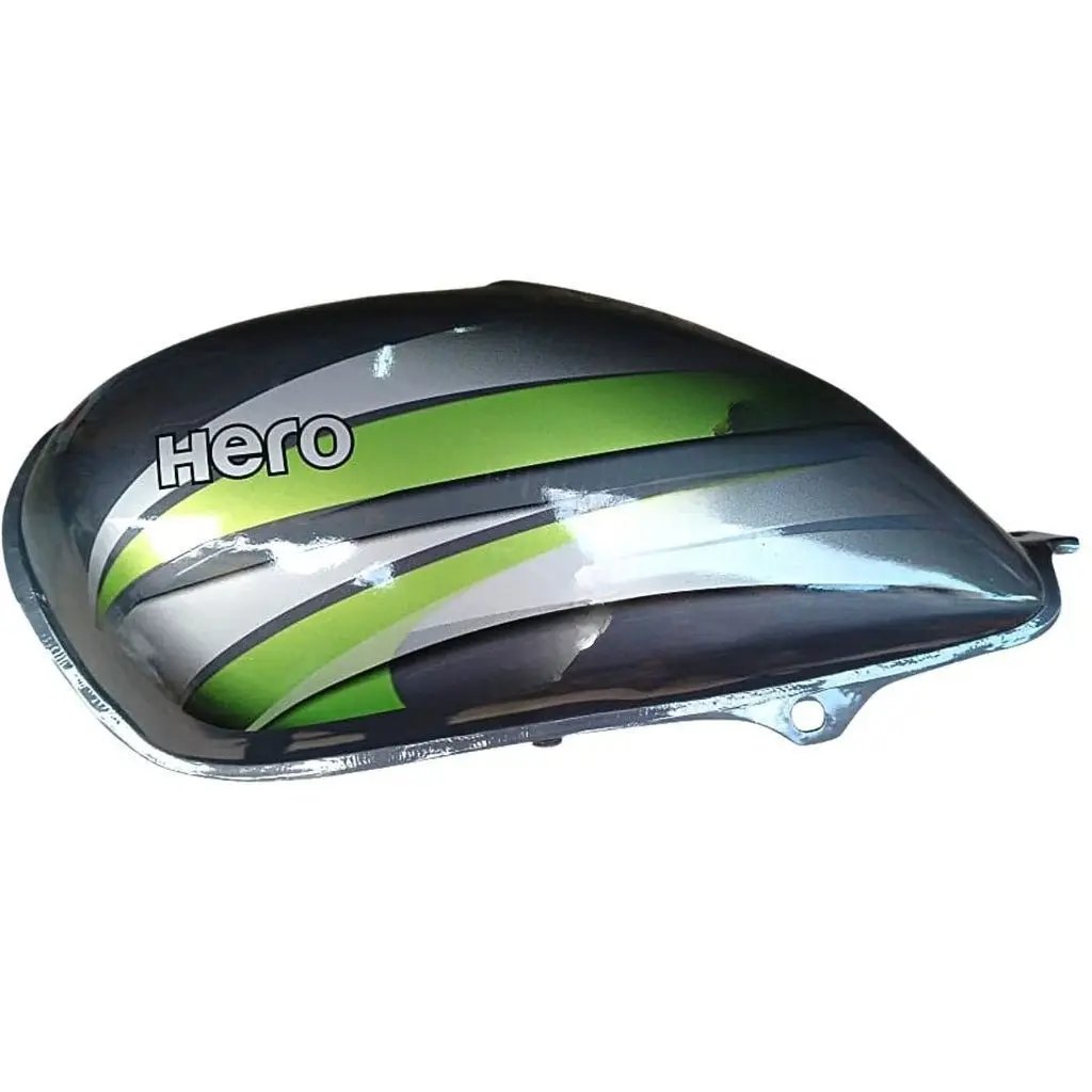 Petrol Tank For Hero Splendor Pro (grey/green)