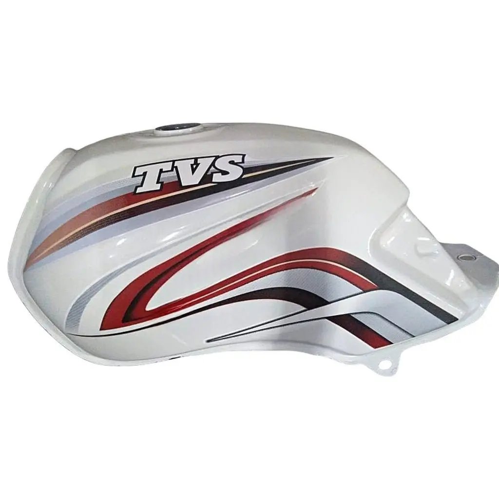 Petrol Tank For Tvs Star Sports | Type 3 | White & Red