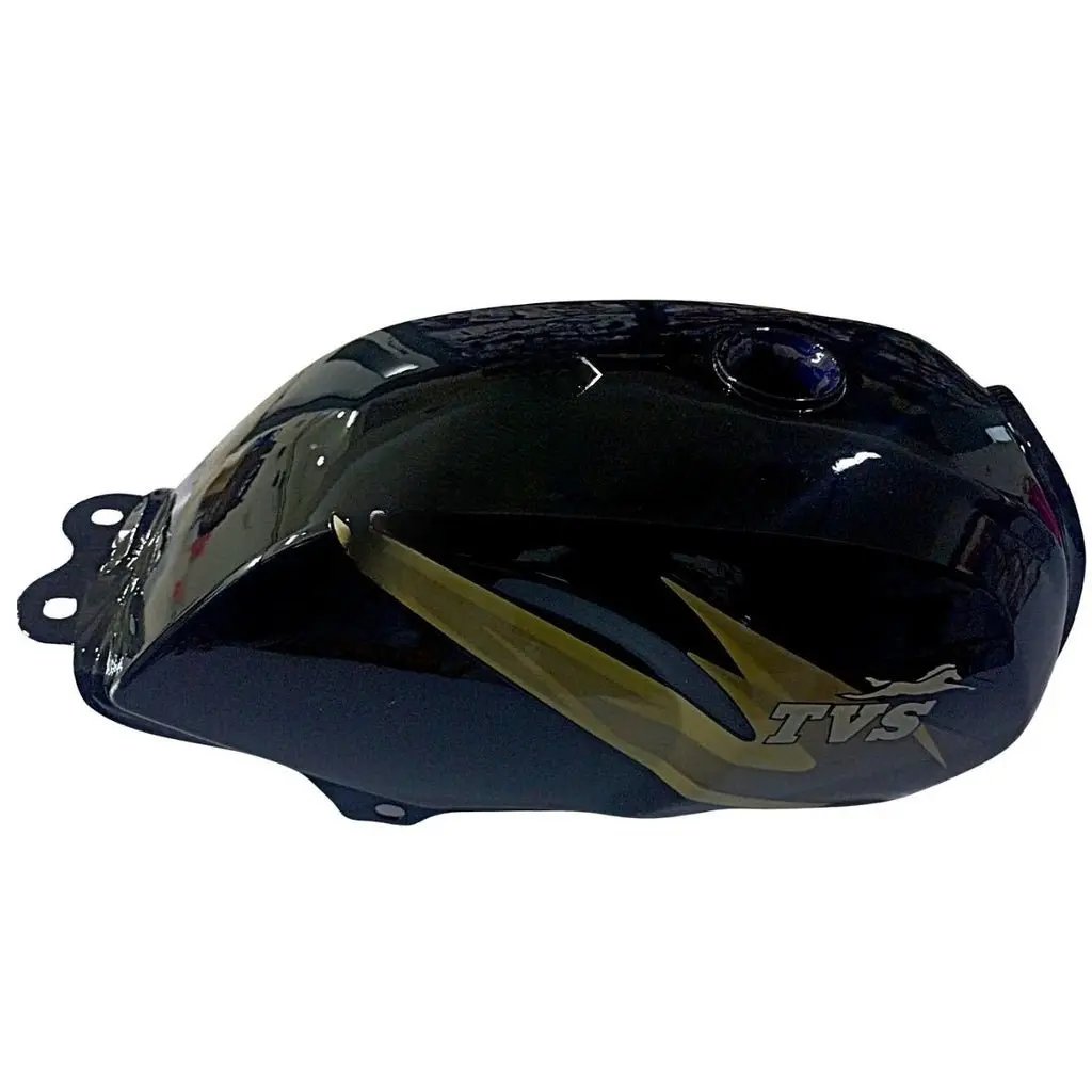 Petrol Tank For Tvs Victor Gl | Black With Golden Sticker