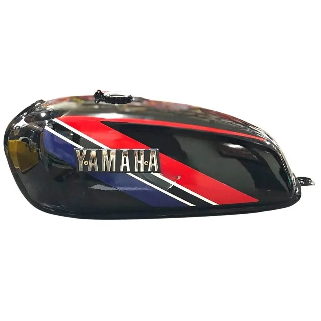 Petrol Tank For Yamaha Rx100 | 6 Volt | Black & Red