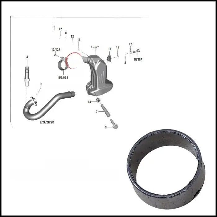 Gasket Muffler Pipe A – (jy591014)