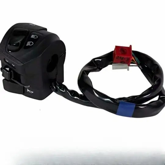 Handle Bar Switch-left Hand,passion Pro | I3s (kick) (5pin Female Wht Coupler,6 Pin Female Blk Coupler,3 Pin Female Red,2 Wire Female Bullet) (uno Minda)