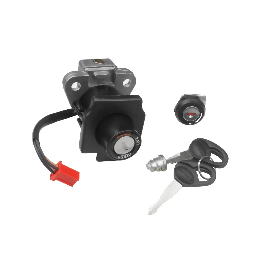 Ignition Lock Kit For Bajaj Caliber Croma (set Of 3) Consisting Of Ignition Cum Steering Lock (four Wire), Petrol Tank Lid Lock & Tool Box Lock