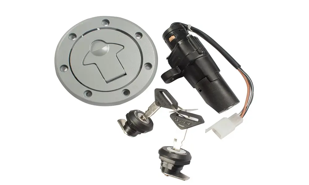 Ignition Lock Kit For Bajaj Pulsar 180 (set Of 4) Consisting Of Ignition Cum Steering Lock, Petrol Tank Lock & Tool Box Lock (2 Pcs.)