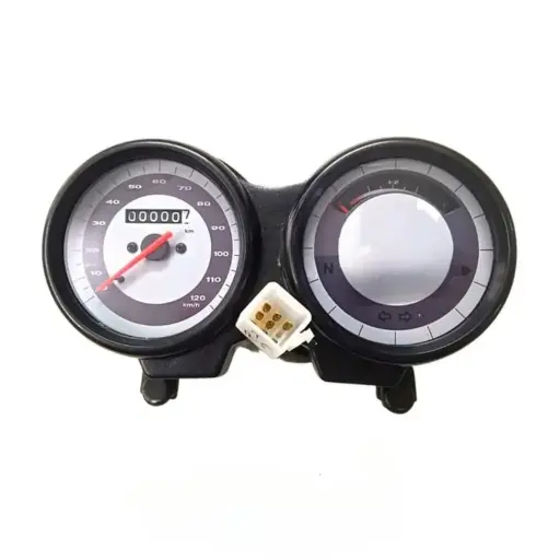 Minda Analog Speedometer For Bajaj Platina 100 | 8 Pin With White Coupler