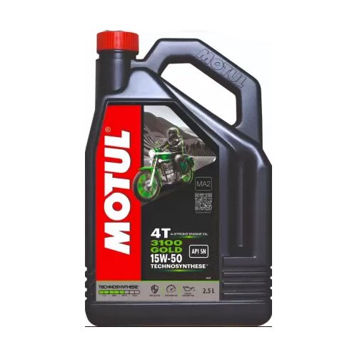 Motul 3100 4t Gold 15w50 (2.5l) Synthetic Blend Engine Oil For Two Wheelers (2.5 L, Pack Of 1)