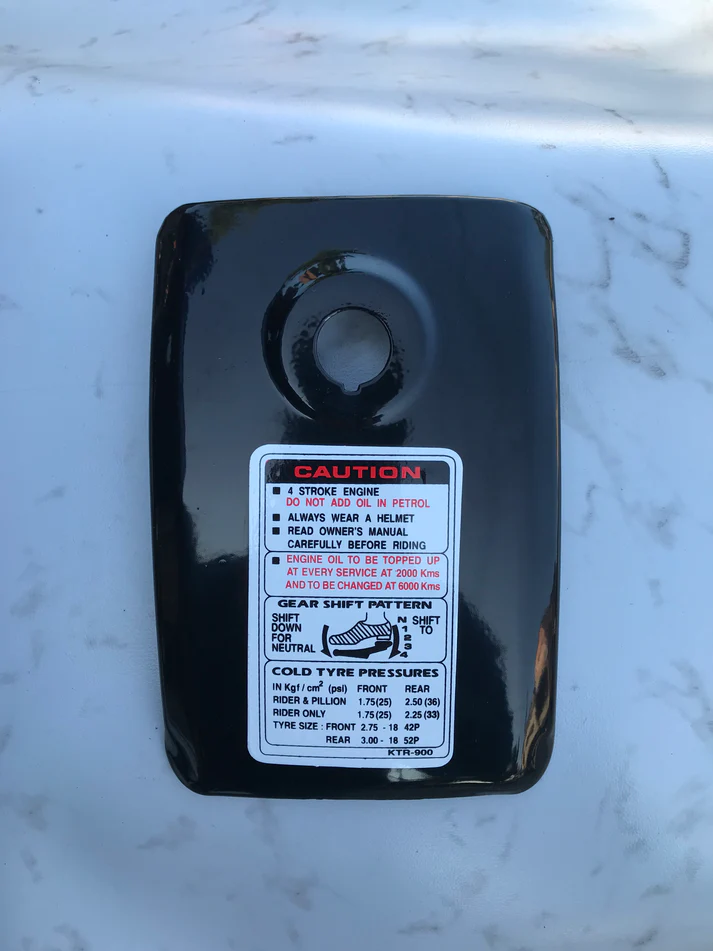 Petrol Tank Lid Plate For Hero Splendor Plus All Models Black