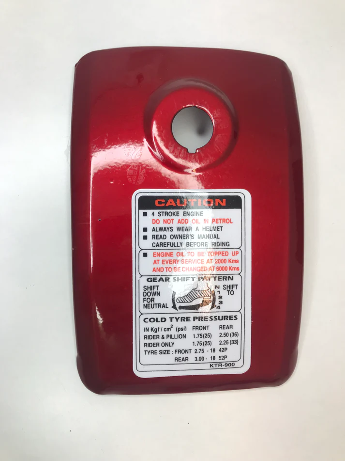 Petrol Tank Lid Plate For Hero Splendor Plus Red Colour All Model