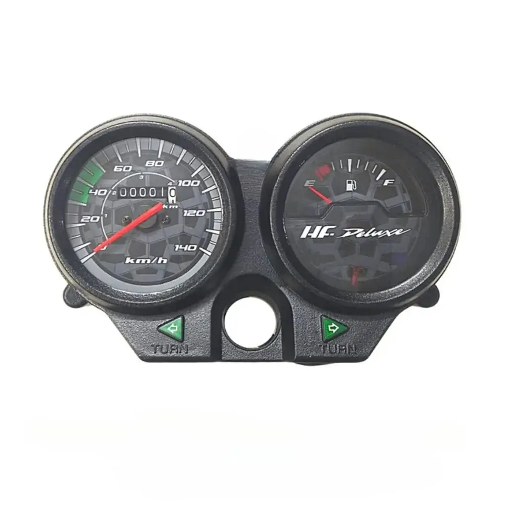 Pricol Analog Speedometer For Hero Hf Deluxe New Model With Side Stand | Black Dial