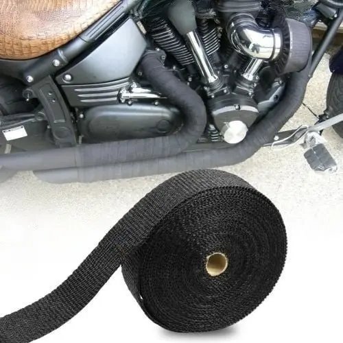 Silencer And Bend Pipe Heat Wrap Black For All Bikes