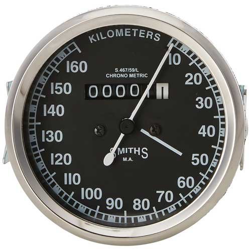 Smith Speedometer Kilometers Dial For Royal Enfield (black)
