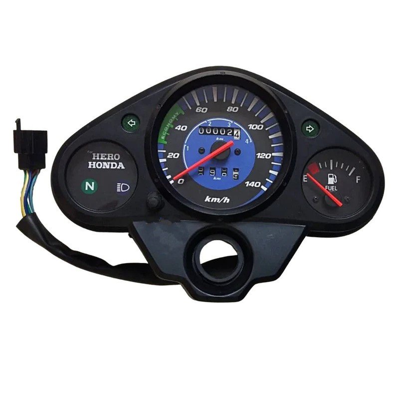 Speedometer Assembly Blue For Hero Glamour (old Model)