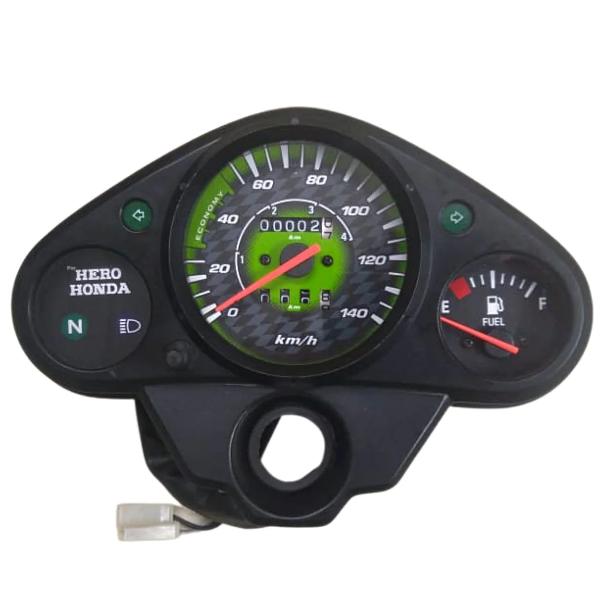 Speedometer Assembly Green For Hero Glamour (old Model)