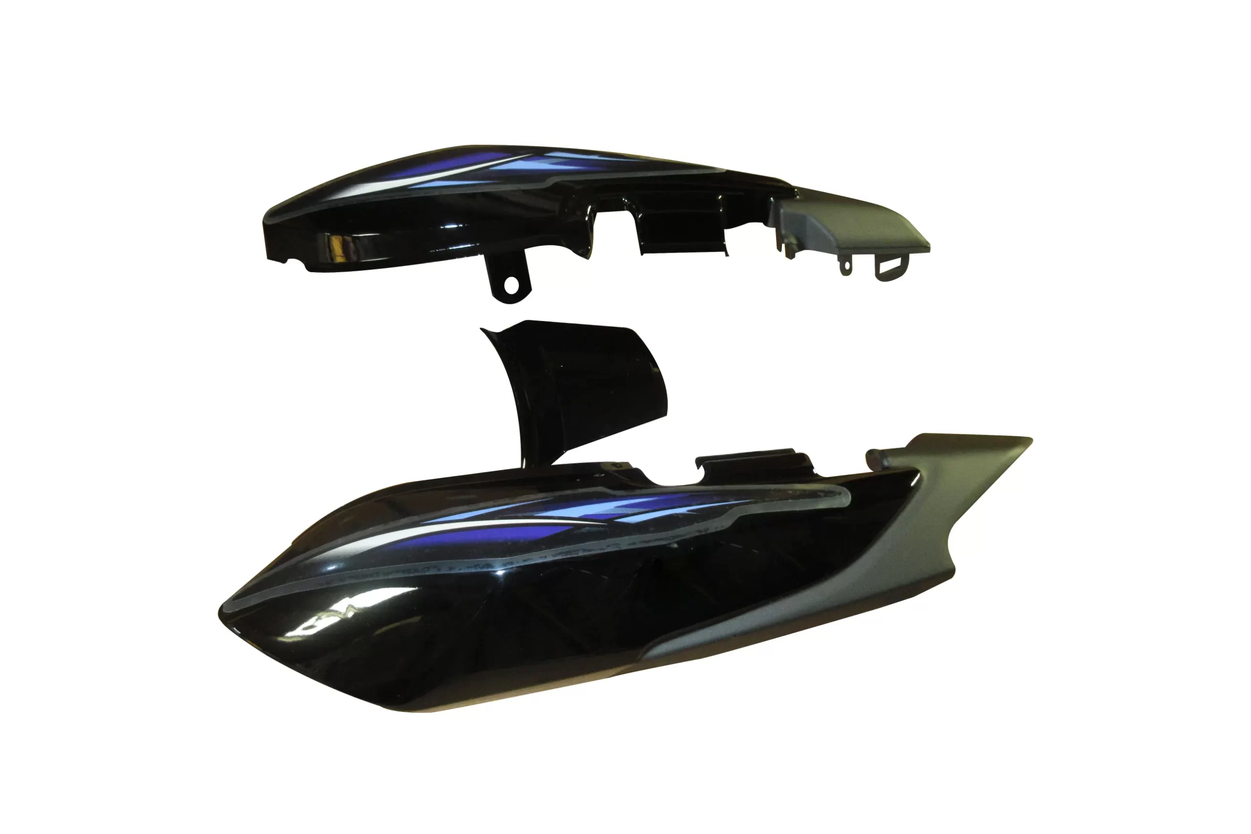 Tail Panel/seat Cowl-tvs Star Cvti 110 N Black (blue Stk)