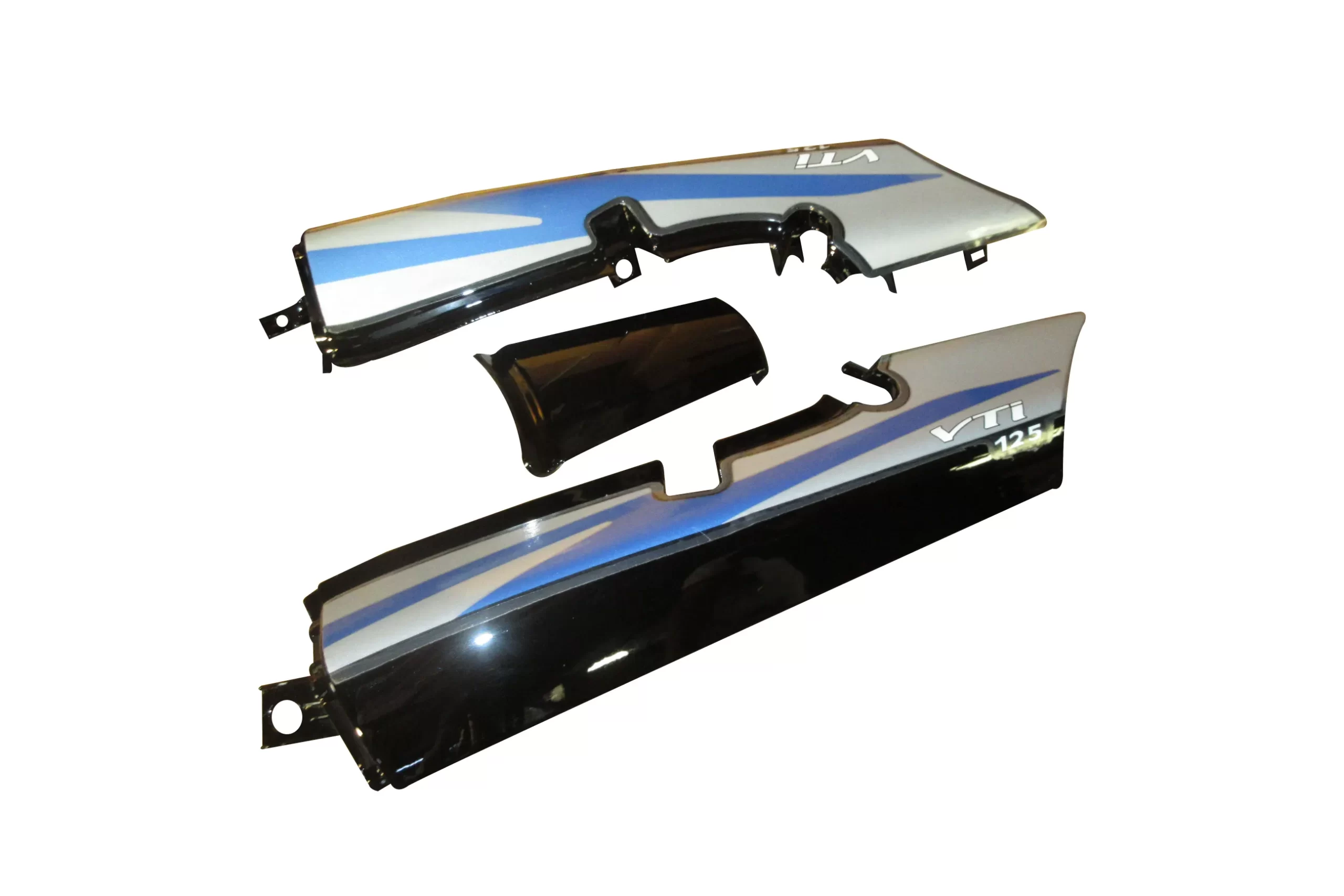 Tail Panel/seat Cowl-tvs Victor Glx Black (blue Stk)