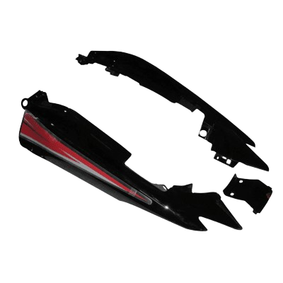 Tail Panels Set Black Colour Sporty Red(red Stk) Sai Passion X Pro – Genuine