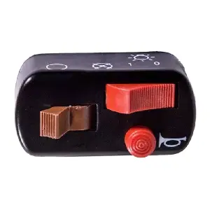 Uno Minda Sw-0704g Handle Bar Switch- 6v With Engine Kill – Cover, Buttons For Bajaj-m-8 (red & Black)